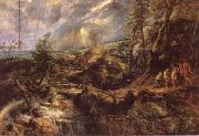 Peter Paul Rubens Stormy lanscape with Philemon and Baucis oil painting on canvas